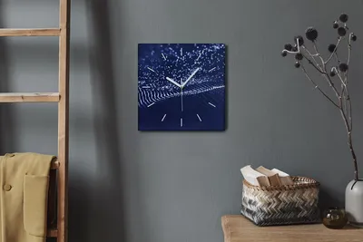 Produktbild von Coloray Hodiny Unikátní 30x30 cm  Tiché hodiny Pro obývací pokoj a kuchyň Nástěnné hodiny Plátno Bílé ručičky hodin - Počítačová grafika