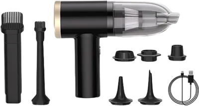 Produktbild von Handstaubsauger – Tragbarer Staubsauger – Reinigung des Fahrzeuginnenraums – 12.000 Pa Saugleistung – 19,5 cm – Schwarz