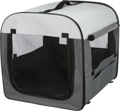 Produktbild von TRIXIE Hundebox Basic - dunkelgrau/hellgrau - 50 × 50 × 60 cm
