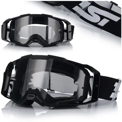 Obrázek produktu pro Motocyklové brýle | 1ST MX01 | Černá/bílá, MX brýle, Cross, Quad, ATV, Goggle, Ochrana proti zamlžování
