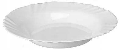 Produktbild von Kadax Bianco tiefer Speiseteller 23 cm weiß Glas