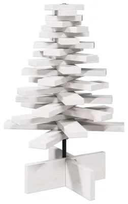 Image de vidaXL Sapin de Noël à décorer Blanc 60 cm Pin massif
