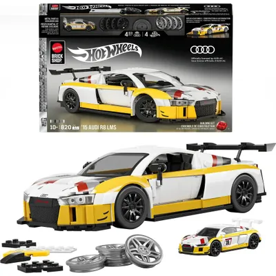 Produktbild von Mattel Brick Shop Hot Wheels ‘15 Audi R8 LMS Bauspielzeugset (820 Teile), für Sammler, Bausatz, 10 Jahr(e), Kunststoff, Metall, 820 Stück(e), 1,64 kg