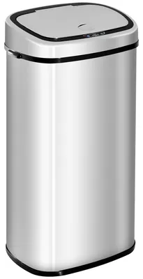 Productafbeelding van Automatische prullenbak met sensor, roestvrij staal, 68 liter (zilver)