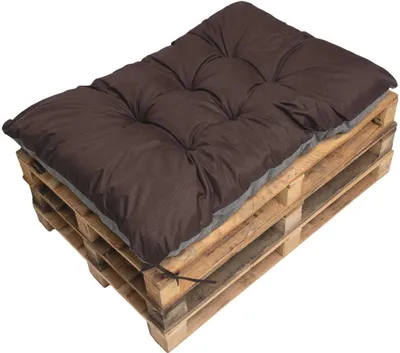 Produktbild von Palettenkissen 120×60 cm – Bequemes Sitzkissen für Palettensofa und Gartenlounge Palettenkissen  Brun Gartenkissen, palettenkissen outdoor
