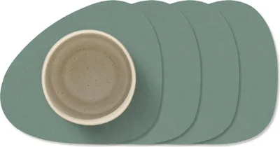 Image de Ensemble de dessous de verre LIND DNA - en cuir - Nupo - 13 x 11 cm - 4 pièces