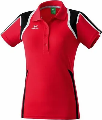 Produktbild von Erima Damen Razor Poloshirt rot/schwarz/weiß 36