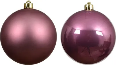 Produktbild von Weihnachtskugeln Kunststoff 10cm 4 Stück - Vintagerosa