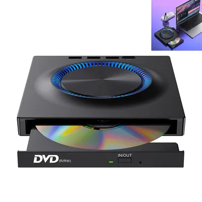 Produktbild von 7-in-1 externes Blu-ray Brennerlaufwerk, USB 3.0 & Type-C, CD/DVD/BD lesen & brennen, SD/TF-Kartenleser, ultradünn & tragbar