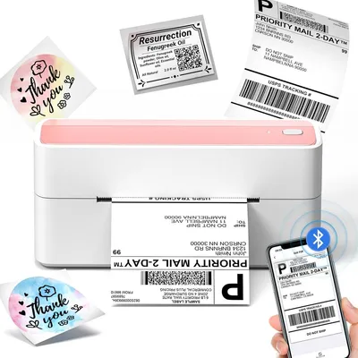 Produktbild von Thermo Etikettendrucker Versandetikettendrucker - 4 x 6 Zoll - Bluetooth - Thermodirektdruck - 150 mm/s