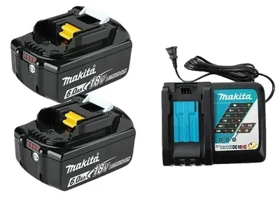 Immagine prodotto di Batteria per utensili elettrici, al litio-ione, alta capacità, 6.0Ah x 2, caricabatterie x 1