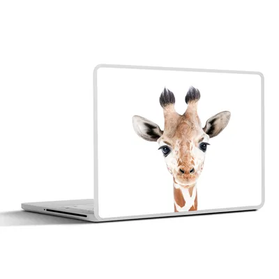 Produktbild von MuchoWow® Laptop Aufkleber Sticker Cover Giraffe - Tiere - Natur - Porträt 30x22 cm - Laptop-Sticker