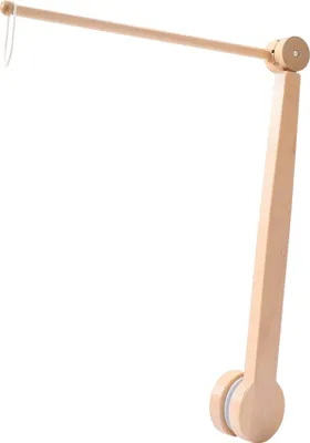 Produktbild von Zayno® Mobilehalterung aus Holz 95cm | Mobilearm, Krippenaufsatz, Kinderzimmer, Windspielaufhängung, verstellbar, Holzaufhänger, Natur
