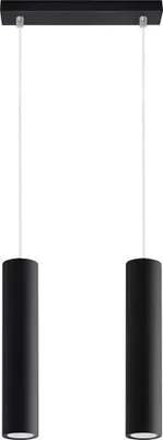 Produktbild von Pendelleuchte, Stahl, schwarz, 2-Flammig, H 100 cm