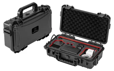 Immagine prodotto di Per DJI Osmo 360 Scatola di stoccaggio impermeabile in ABS EVA con doppio strato nero