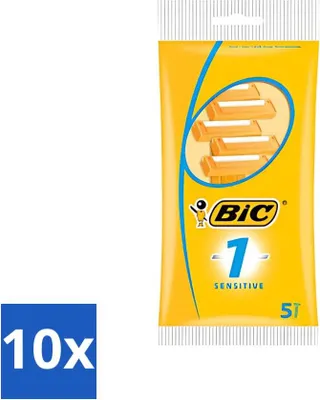 Obrázok produktu pre Bic - Žiletky - Sensitive - Jednorazové žiletky - 5 žiletiek - Hodnotné balenie - 10 kusov