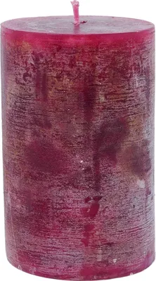 Produktbild von Stumpenkerze bordeaux gefärbte Kerze aus Wachs Paraffin Höhe 8cm