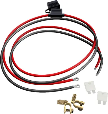 Produktbild von Offgridtec 1,5m 6mm² Batteriekabel M8 mit Flachsicherungshalter, 25A Sicherung und Polklemmen