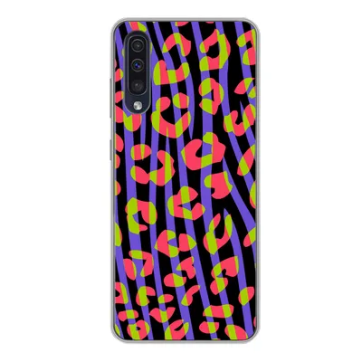 Produktbild von MuchoWow® Handyhülle Schutzhülle Hülle für Samsung Galaxy A50 Pantherdruck - Zebra - Neon Silikon Softcase Handy Hülle - Mobiltelefonhülle