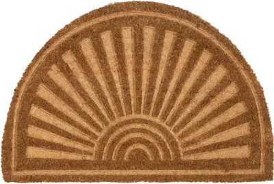 Produktbild von Nicola Spring Halbmond-Fußmatte aus Kokosfaser – 60 x 40 cm – geprägt