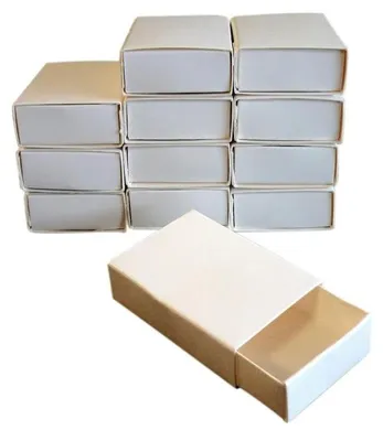 12 leere kleine Boxen aus Karton, 5,5 x 3,5 x 1,5 cm