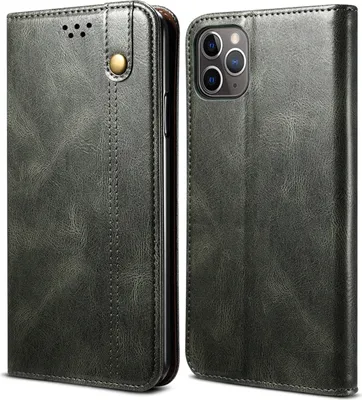 Produktbild von iPhone 11 Pro Hülle, LaimTop Leder Flip Brieftasche Schutzhülle für iPhone 11 Pro Grün