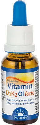 Produktbild von Vitamin D3k2 öl forte 2000 I.E. D3+K2 Dr.Jacob's 20 ml