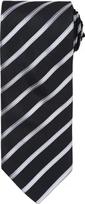 Produktbild von Premier - Krawatte - Sport LT2642 (Einheitsgröße) (Schwarz/Silber)