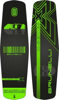 Productafbeelding van BRUNELLI Wood Flex Pro kabelbaan-wakeboard schoen en grindplaat voor wakeboardpark, maat 141 cm