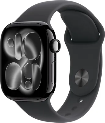 Produktbild von Apple Watch Series 11 GPS Cellular 42 mm Smartwatch Aluminiumgehäuse Diamantschwarz Sportarmband Schwarz SM Schlafindex Fitnesstracker Gesundheitsüber