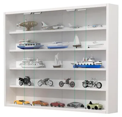 Produktbild von Hängende Glasvitrine | Vitrine aus ESG-Sicherheitsglas | Maße ca. H. 60 x B. 77 x T. 10 cm | Hängevitrine | Modern und platzsparend