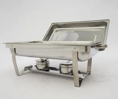 Immagine prodotto di Scaldavivande e scaldavivande - Chafing Dish - Capacità 9 l - Acciaio inossidabile - Per catering e feste - Nero