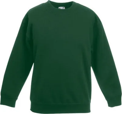 Produktbild von Fruit of the Loom - Kids Premium Set-in Sweat - Bottle Green - 164