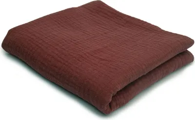 Obrázek produktu pro Bavlněná mušelínová tkanina dvojitá gáza, dvojitá gáza mahagon 50 x 130 cm