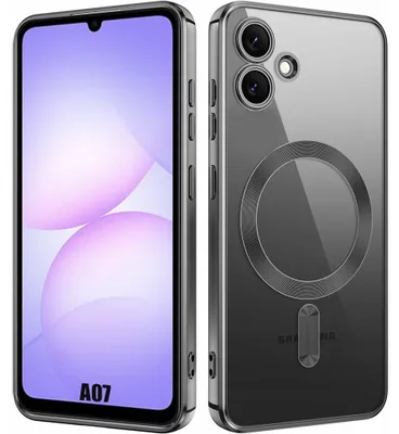 Image de Coque pour Samsung Galaxy A07, Silicone Souple avec Cercle Magnétique Protection Caméra - Noir