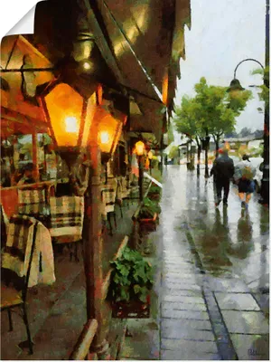 Produktbild von ARTland Poster Restaurant Lampen Größe: 30x40 cm