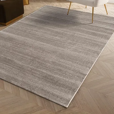 Produktbild von Teppich Wohnzimmer Schlafzimmer Kurzflor Robust Hoch-Tief-Effekt Modern Beige 80x300 cm