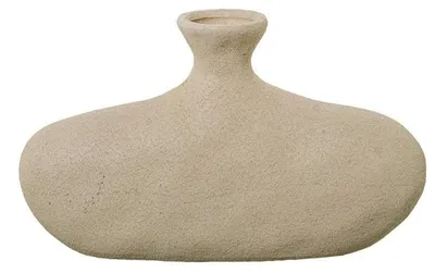 Keramik-Tafelvaas, 15,5 x 24,5 x 8 cm, ecru