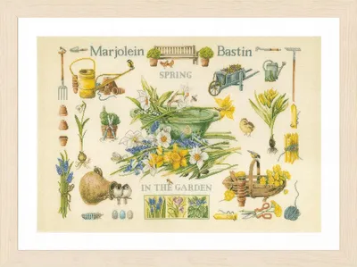 Produktbild von Lanarte Kreuzstichpackung Frühling im Garten, Zählmuster