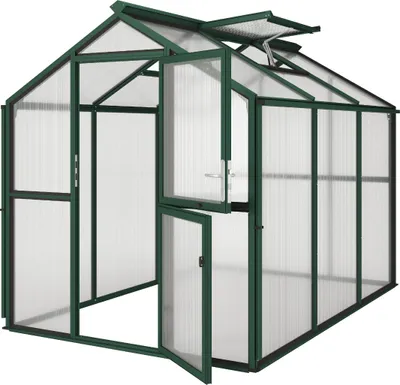 Produktbild von KGT Gewächshaus "Galant III" tannengrün 6,7 m² 10 mm HKP