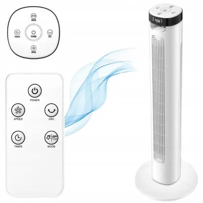 Obrázok produktu pre Podlahový stĺpový ventilátor s diaľkovým ovládaním Oscilácia 50 W