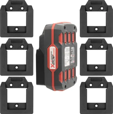 Produktbild von 6x Akku Halter für Parkside 20V Halterung Akkus Wandhalter Wandhalterung Lidl 20V