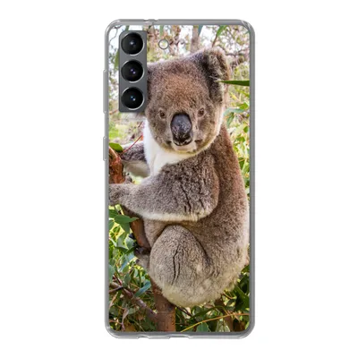 Produktbild von MuchoWow® Handyhülle Schutzhülle Hülle für Samsung Galaxy S21 Koala - Baum - Blätter - Kinder - Jungen - Mädchen Silikon Softcase Handy Hülle - Softcase