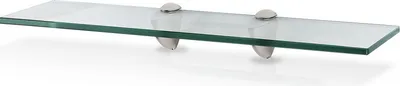 Produktbild von TolleTour Glasregal 60x10x0,8 cm mit Halterung Glasboden Wandregal Badregal Ablage Regal Hängeregal Klarglas