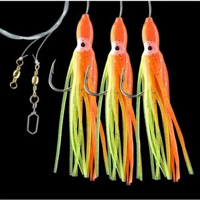 Produktbild von Dega Dorsch-Vorfach (Octopus) 3 Haken A-orange