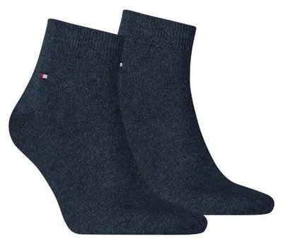 Image de Tommy Hilfiger - Chaussettes courtes pour homme, fil (lot de 2) NA1104 (48 EU - 50 EU) (denim)