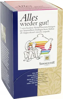 Produktbild von Sonnentor -Kräutertee "Alles wieder gut!" – 20 Beutel in 9 Sorten 30 g, Beutel