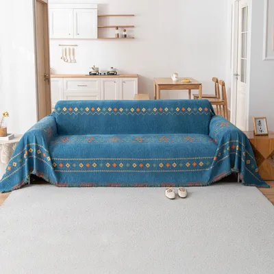 Productafbeelding van Elzusha - Zachte Chenille Plaid voor Banken en Bedden, 180 x 180 cm