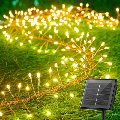 Solar-Lichterkette 3 m, 100 LEDs, warmweiß, 8 Modi, IP65