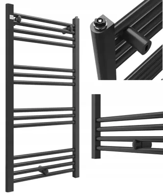 Produktbild von Granitan - Badheizkörper - Handtuchtrockner - 100x50 cm - Schwarz - Handtuchwärmer - PUERTO